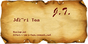 Jári Tea névjegykártya